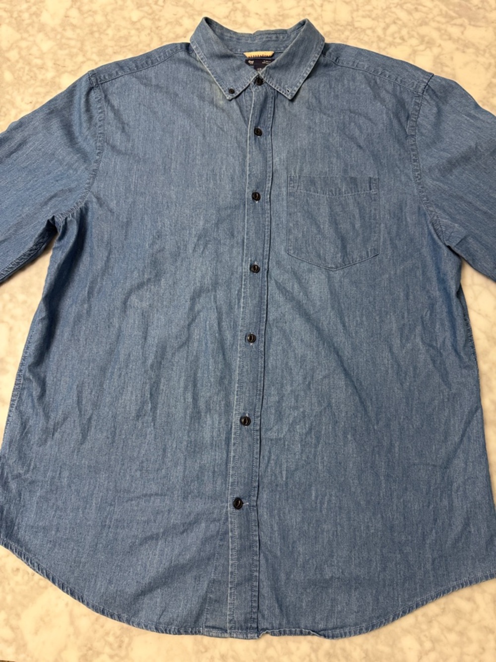 GAP Light Blue Denim Casual Button-Down Shirt